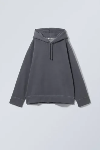 Oversized Heavyweight Hoodie – Dark Dusty Blue