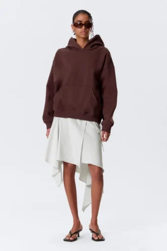 Oversized Heavyweight Hoodie – Dark Red