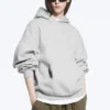 Oversized Heavyweight Hoodie – Light Grey Melange Oversized Heavyweight Hoodie – Light Grey Melange