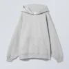 Oversized Heavyweight Hoodie – Light Grey Melange Oversized Heavyweight Hoodie – Light Grey Melange