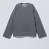 Oversized Heavyweight Sweatshirt – Washed Blue/Grey Oversized Heavyweight Sweatshirt – Washed Blue/Grey
