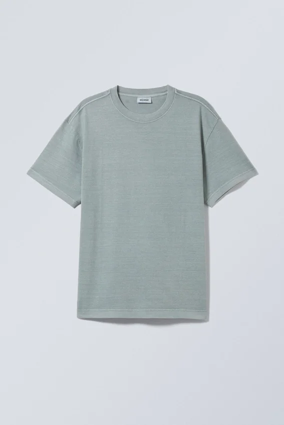 Oversized Heavyweight T-Shirt – Washed Grey/Blue Oversized Heavyweight T-Shirt – Washed Grey/Blue