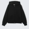 Oversized Heavyweight Zip Hoodie – Black Oversized Heavyweight Zip Hoodie – Black