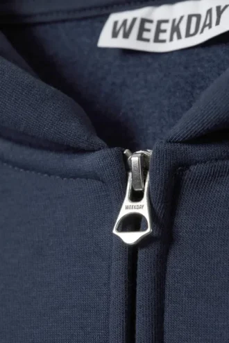 Oversized Heavyweight Zip Hoodie – Navy Blue