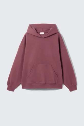 Oversized Hoodie – Washed Red