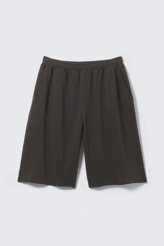 Oversized Knee-Length Terry Shorts – Dark Grey Oversized Knee-Length Terry Shorts – Dark Grey