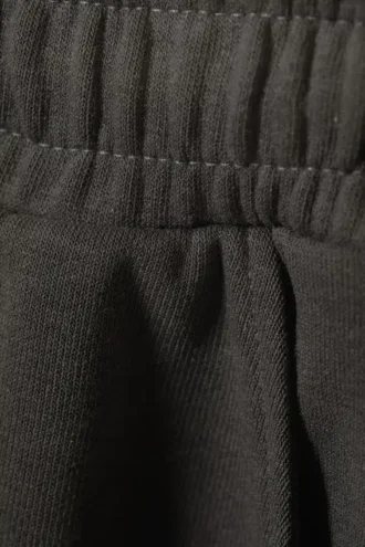 Oversized Knee-Length Terry Shorts – Dark Grey