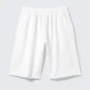 Oversized Knee-Length Terry Shorts – White Oversized Knee-Length Terry Shorts – White