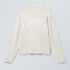 Oversized Knitted Graphic Sweater – Light Dusty Mole Oversized Knitted Graphic Sweater – Light Dusty Mole