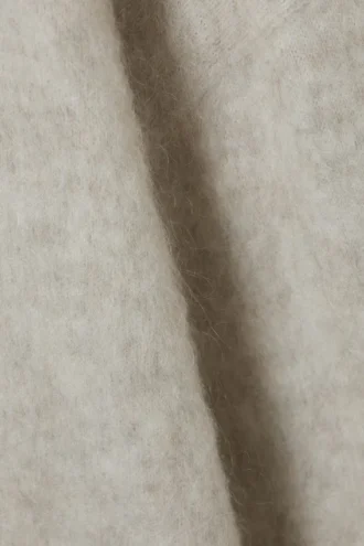 Oversized Knitted Mohair Blend Sweater – Beige Oversized Knitted Mohair Blend Sweater – Beige