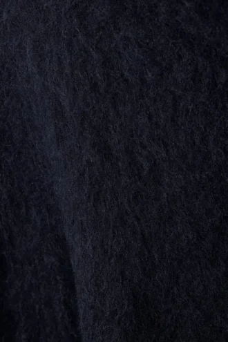Oversized Knitted Mohair Blend Sweater – Dark Blue Melange Oversized Knitted Mohair Blend Sweater – Dark Blue Melange