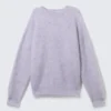 Oversized Knitted Mohair Blend Sweater – Light Purple Melange Oversized Knitted Mohair Blend Sweater – Light Purple Melange