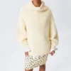 Oversized Knitted Turtleneck Sweater – Light Yellow Oversized Knitted Turtleneck Sweater – Light Yellow