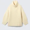 Oversized Knitted Turtleneck Sweater – Light Yellow Oversized Knitted Turtleneck Sweater – Light Yellow