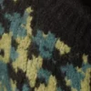 Oversized Knitted Wool-Blend Raglan Sweater – Black – Petrol/Yellow Pattern Oversized Knitted Wool-Blend Raglan Sweater – Black – Petrol/Yellow Pattern