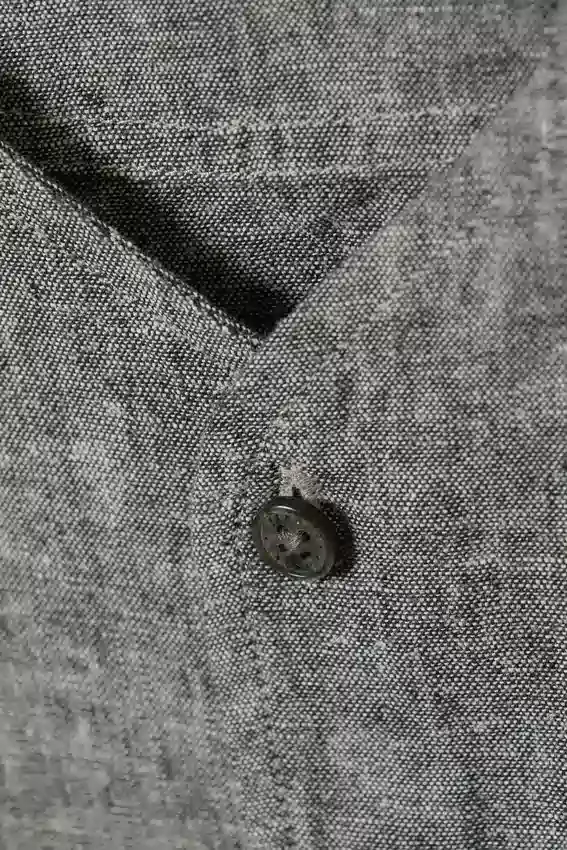 Oversized Linen Blend Baseball Shirt – Dark Grey Oversized Linen Blend Baseball Shirt – Dark Grey