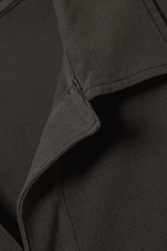 Oversized Long Sleeve Polo Shirt – Dark Grey