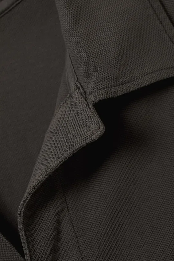 Oversized Long Sleeve Polo Shirt – Dark Grey Oversized Long Sleeve Polo Shirt – Dark Grey