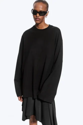 Oversized Long Sleeve T-Shirt – Black