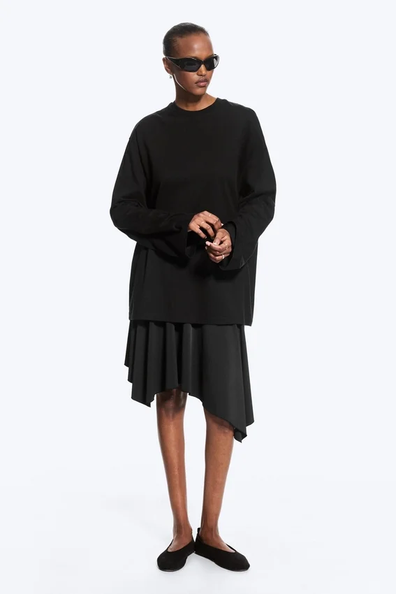 Oversized Long Sleeve T-Shirt – Black Oversized Long Sleeve T-Shirt – Black
