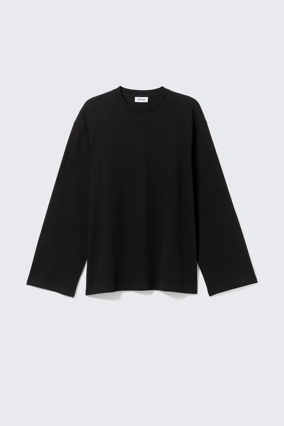 Oversized Long Sleeve T-Shirt – Black Oversized Long Sleeve T-Shirt – Black