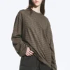 Oversized Long Sleeve T-Shirt – Dark Mole Oversized Long Sleeve T-Shirt – Dark Mole