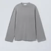 Oversized Long Sleeve T-Shirt – Dusty Grey Oversized Long Sleeve T-Shirt – Dusty Grey