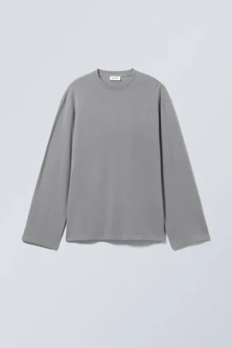 Oversized Long Sleeve T-Shirt – Dusty Grey Oversized Long Sleeve T-Shirt – Dusty Grey