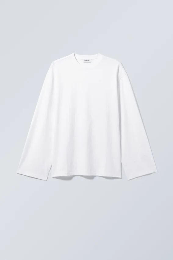 Oversized Long Sleeve T-Shirt – White Oversized Long Sleeve T-Shirt – White