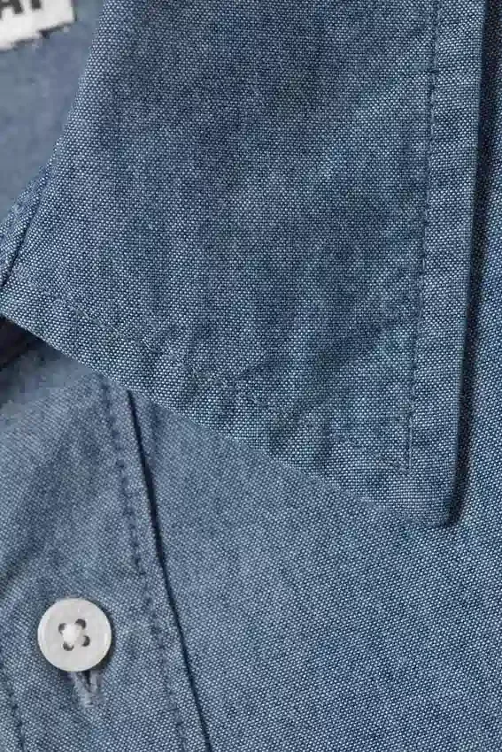 Oversized Long-Sleeved Denim Shirt – Blue Oversized Long-Sleeved Denim Shirt – Blue