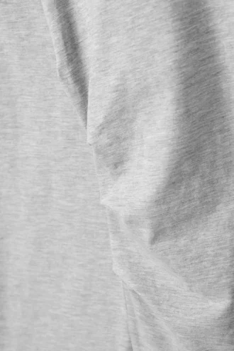 Oversized Long-Sleeved Mini Dress – Grey Melange