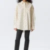 Oversized Long-Sleeved Shirt – Light Yellow – Dot Oversized Long-Sleeved Shirt – Light Yellow – Dot
