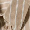 Oversized Long-Sleeved Shirt – Striped Beige Oversized Long-Sleeved Shirt – Striped Beige