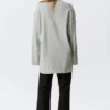 Oversized Long-Sleeved T-Shirt Dress – Grey Melange Oversized Long-Sleeved T-Shirt Dress – Grey Melange