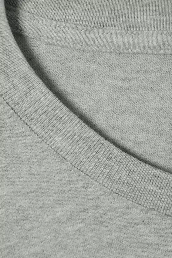 Oversized Long-Sleeved T-Shirt Dress – Grey Melange Oversized Long-Sleeved T-Shirt Dress – Grey Melange