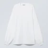 Oversized Long-Sleeved T-Shirt – White Oversized Long-Sleeved T-Shirt – White