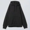 Oversized Midweight Hoodie – Black Oversized Midweight Hoodie – Black