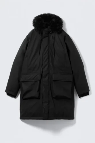 Oversized Padded Parka – Black
