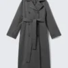 Oversized Padded Trench Coat – Dark Grey Oversized Padded Trench Coat – Dark Grey
