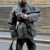 Oversized Padded Utility Jacket – Dark Grey Oversized Padded Utility Jacket – Dark Grey