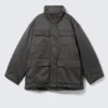 Oversized Padded Utility Jacket – Dark Grey Oversized Padded Utility Jacket – Dark Grey