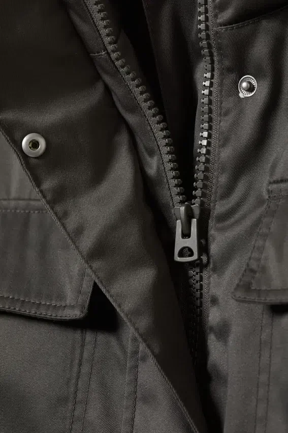 Oversized Padded Utility Jacket – Dark Grey Oversized Padded Utility Jacket – Dark Grey