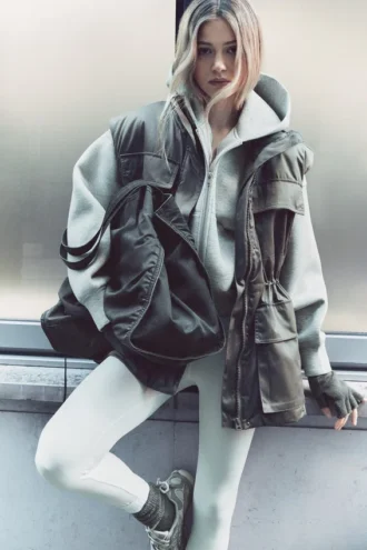 Oversized Padded Utility Vest – Dark Grey Oversized Padded Utility Vest – Dark Grey