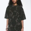 Oversized Printed Short-Sleeved T-Shirt – Khaki Green – Camouflage Oversized Printed Short-Sleeved T-Shirt – Khaki Green – Camouflage