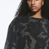 Oversized Printed Short-Sleeved T-Shirt – Khaki Green – Camouflage Oversized Printed Short-Sleeved T-Shirt – Khaki Green – Camouflage