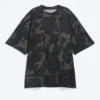 Oversized Printed Short-Sleeved T-Shirt – Khaki Green – Camouflage Oversized Printed Short-Sleeved T-Shirt – Khaki Green – Camouflage