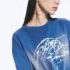Oversized Printed T-Shirt – Blue Oversized Printed T-Shirt – Blue
