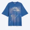 Oversized Printed T-Shirt – Blue Oversized Printed T-Shirt – Blue