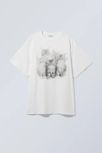 Oversized Printed T-Shirt – Kittens