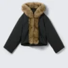 Oversized Puffer Jacket with Faux Fur – Black Oversized Puffer Jacket with Faux Fur – Black
